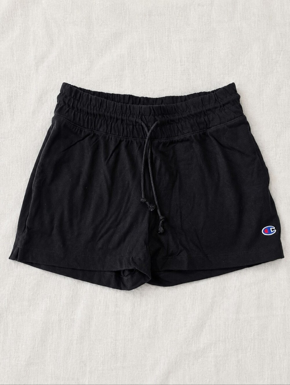 Champion Women's Black Elastic Drawstring Athletic Shorts Size S